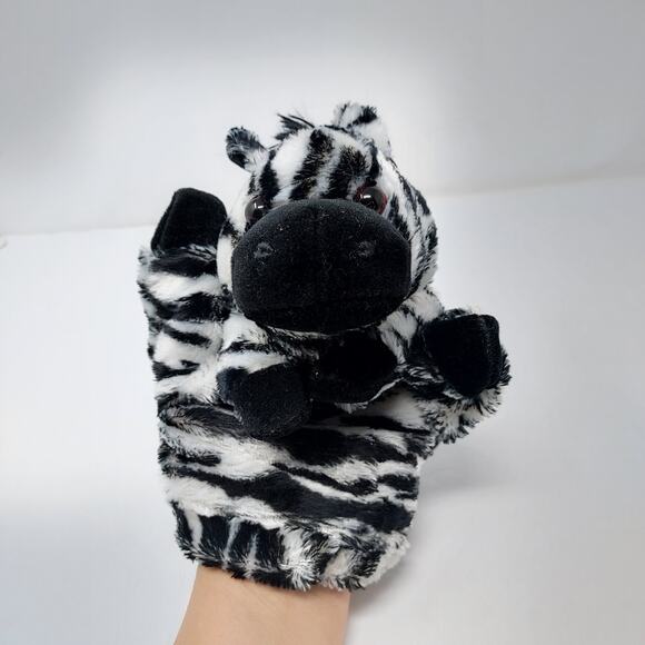 CalToy Zebra Black & White 10" Hand Puppet - Picture 4 of 6